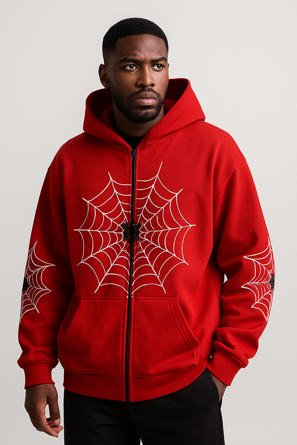 Crimson Web Hoodie