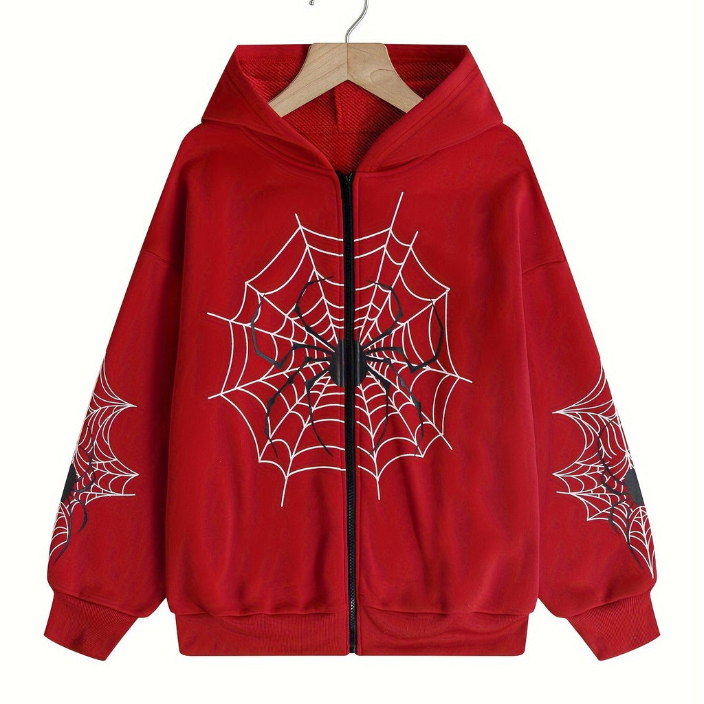 Crimson Web Hoodie